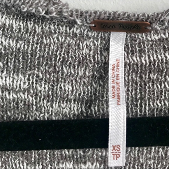 Free People Grey Sweater Wrap Top - Picture 4 of 5